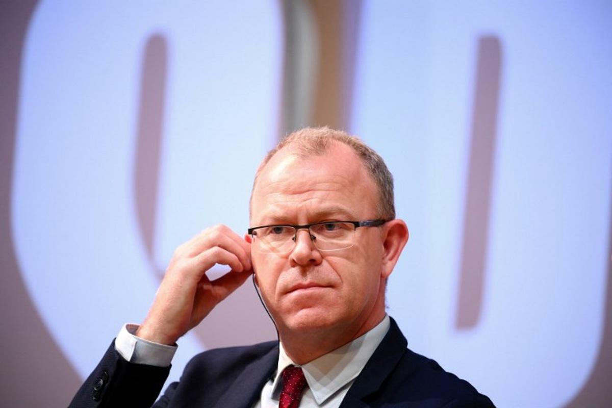 Craig Spence, spokesperson for the International Paralympic Committee, participates in a debate on the occasion of an event dubbed "Demain le sport" (Sports tomorrow), in Paris on September 22, 2022.   FRANCK FIFE / AFP