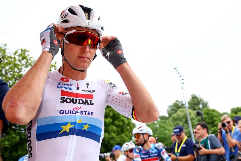 Belgian Tim Merlier of Soudal Quick-Step pictured ahead of the first stage, Lille Metropole to Lille Metropole (185 km), of the 2025 Tour de France cycling race, in Lille, France, on Saturday 05 July 2025. The 112th edition of the Tour de France starts on Saturday 5 July in Lille, France, and will finish in Paris, France on the 27th of July. BELGA PHOTO DAVID PINTENS