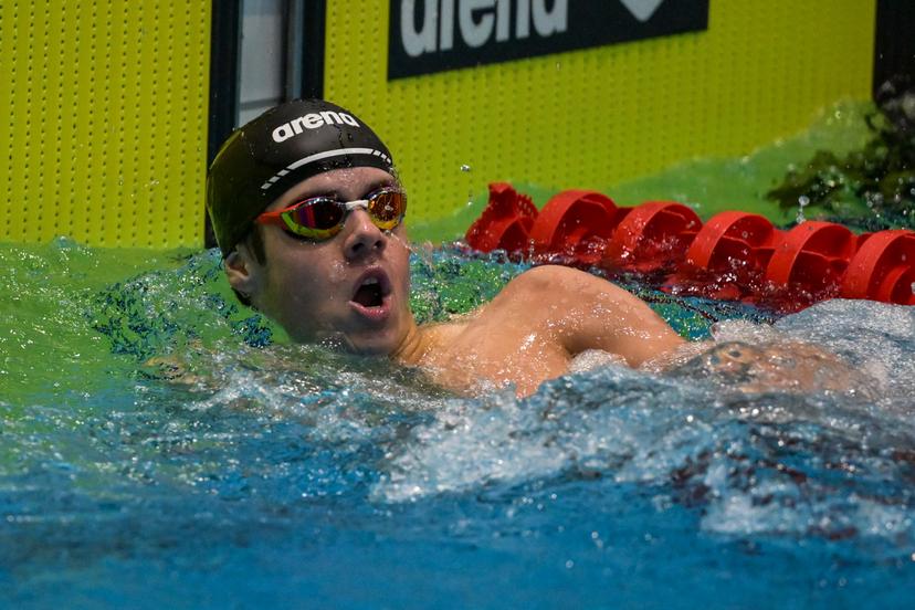 Belgian Simon Laviolette pictured in action during the 200m medley race at the Open Belgian Swimming Championships 2026 (15-17/05), in Antwerp, on Sunday 17 May 2026. BELGA PHOTO DAVID PINTENS