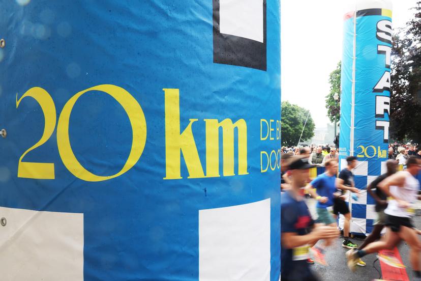 The start of the 45th edition of the Brussels' 20km run, Sunday 25 May 2025 in Brussels. BELGA PHOTO VIRGINIE LEFOUR