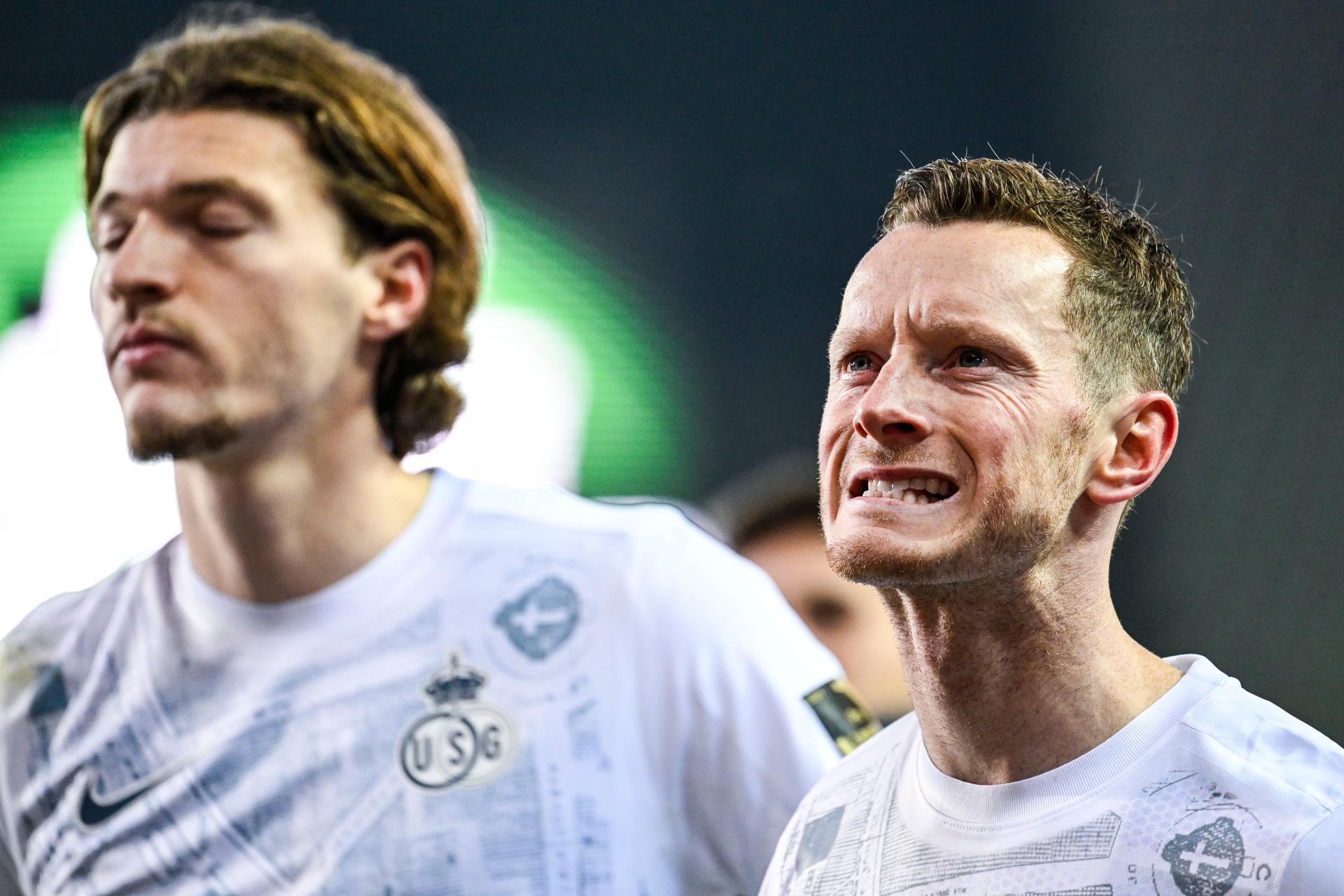 Union's Rob Schoofs looks dejected after a soccer match between Cercle Brugge and Royal Union Saint-Gilloise, Friday 26 December 2025 in Brugge, on day 20 of the 2025-2026 'Jupiler Pro League' first division of the Belgian championship. BELGA PHOTO TOM GOYVAERTS