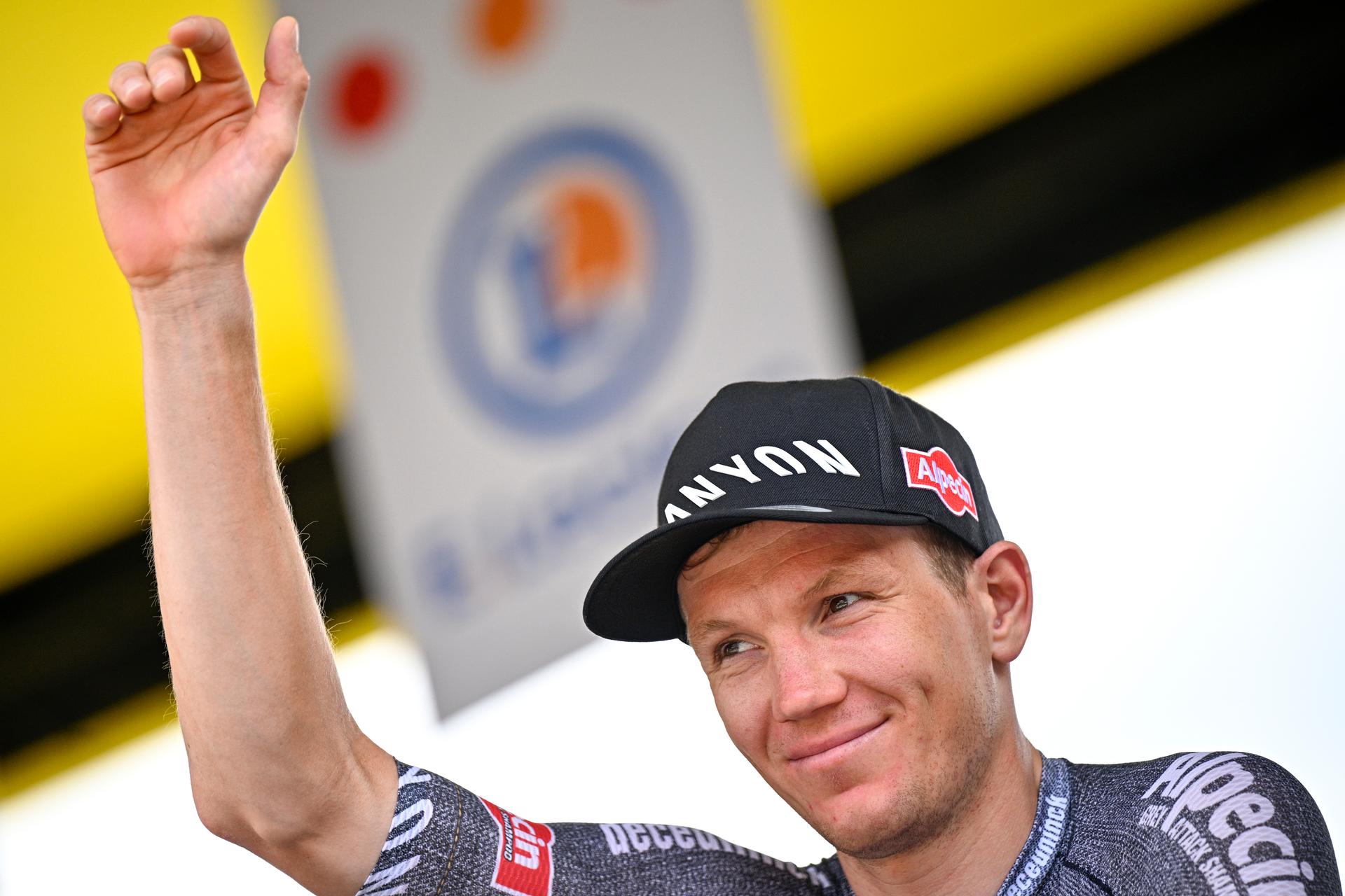 Danish Soren Kragh Andersen of Alpecin-Deceuninck pictured at the start of stage 12 of the 2024 Tour de France cycling race, from Aurillac to Villeneuve-sur-Lot, France (203,6km) on Thursday 11 July 2024. The 111th edition of the Tour de France starts on Saturday 29 June and will finish in Nice, France on 21 July. BELGA PHOTO JASPER JACOBS