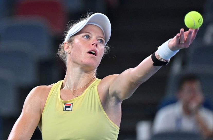 Germany's Laura Siegemund serves to Russia's Mirra Andreeva during their women's singles match at the Wuhan Open tennis tournament in Wuhan, Central China's Hubei province on October 7, 2025.  Adek BERRY / AFP