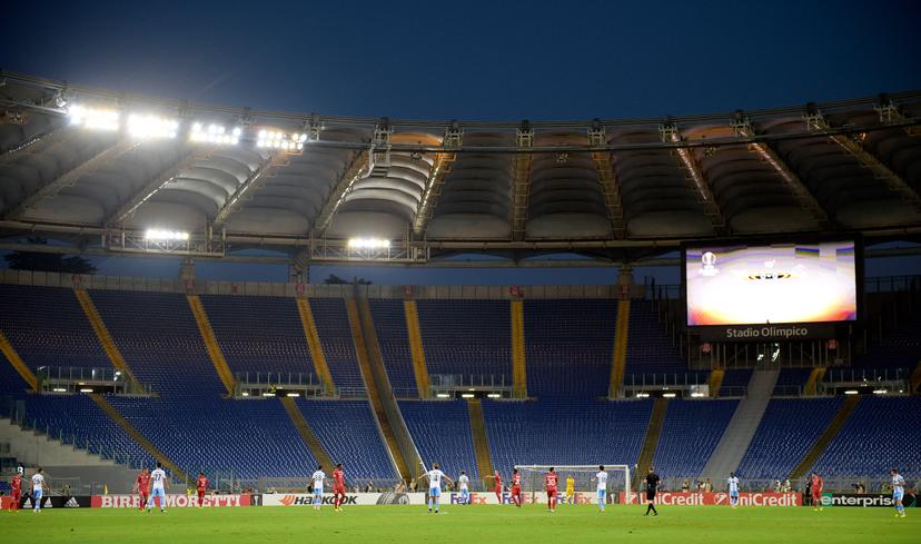 Illustration picture shows Lazio's Stadio Olimpico stadium during a soccer game between Italian club Societa Sportiva Lazio and Belgian team SV Zulte Waregem, in Roma, Italy, Thursday 28 September 2017, the second game of the group stage (Group K) of the UEFA Europa League competition. BELGA PHOTO YORICK JANSENS