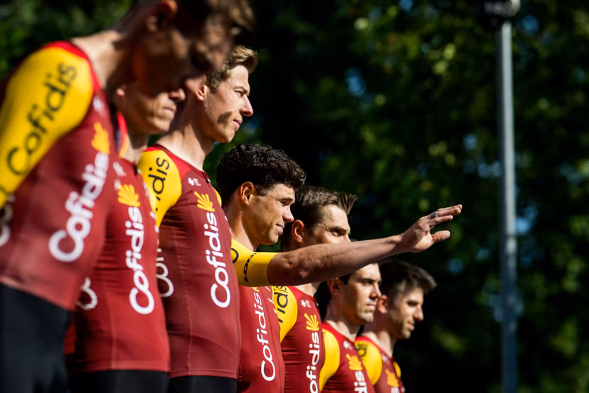 Belgian Milan Fretin of Cofidis pictured during the team presentation ahead of the Baloise Belgium Tour cycling race, in Scherpenheuvel-Zichem, Tuesday 16 June 2026. The Baloise Belgium Tour takes place from 17 to 21 June. BELGA PHOTO JASPER JACOBS