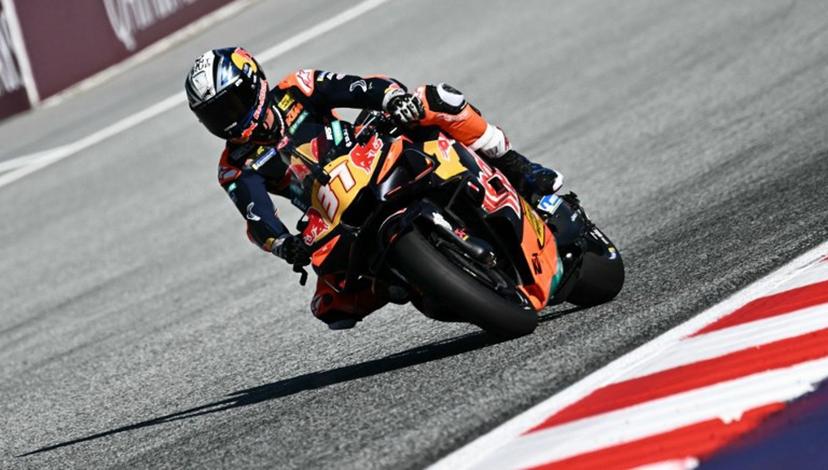 Red Bull KTM Factory Racing Team's Spanish driver Pedro Acosta competes in the MotoGP Grand Prix of Austria at the Red Bull Ring racetrack in Spielberg bei Knittelfeld, Austria, on September 20, 2026. Joe Klamar / AFP
