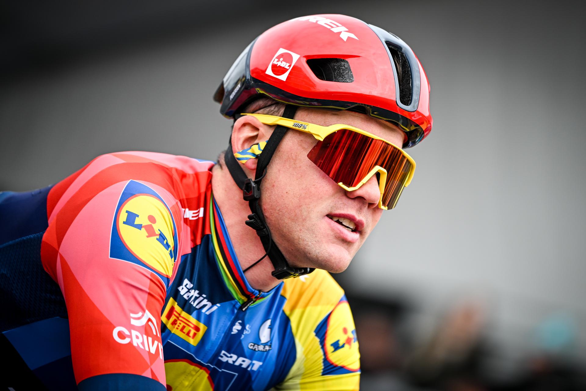 Danish Mads Pedersen of Lidl-Trek pictured at the start of the 'E3 Saxo Bank Classic' one day cycling race, 208,8km from and to Harelbeke, on Friday 27 March 2026. BELGA PHOTO ELIAS ROM