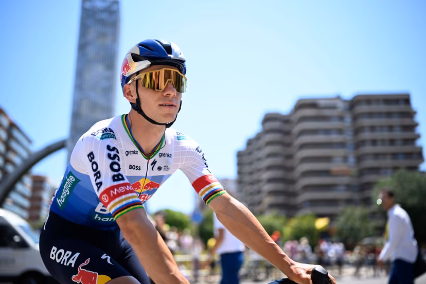 Belgian Remco Evenepoel of Red Bull-BORA-hansgrohe pictured at the start of the second stage of the 2026 Tour de France cycling race, a stage of 182km from Tarragona to Barcelona, Sunday 05 July 2026. The 113th edition of the Tour de France starts on Saturday 4 July in Barcelona, Spain, and will finish in Paris, France on the 26th of July. BELGA PHOTO JASPER JACOBS