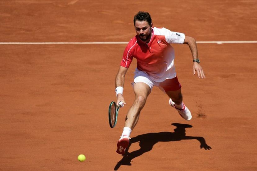 Switzerland's Stan Wawrinka plays against Netherlands' Jesper De Jong during their men's singles match on day 2 of the French Open tennis tournament on Court Simonne-Mathieu at the Roland-Garros Complex in Paris on May 25, 2026. Dimitar DILKOFF / AFP