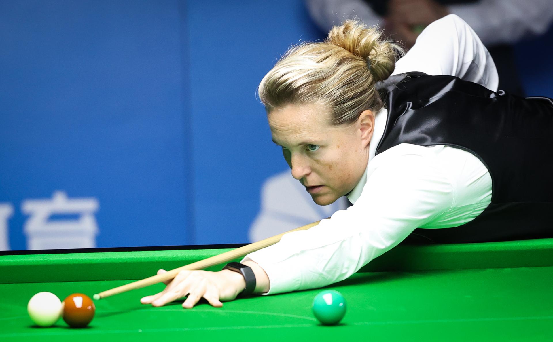 Belgian Wendy Jans pictured during a snooker game (6-Reds preliminaries) of the World Games 2025, in Chenghdu, China, on Sunday 10 August 2025. This year, the World Games take place from 07 to 17 augustus. BELGA PHOTO VIRGINIE LEFOUR