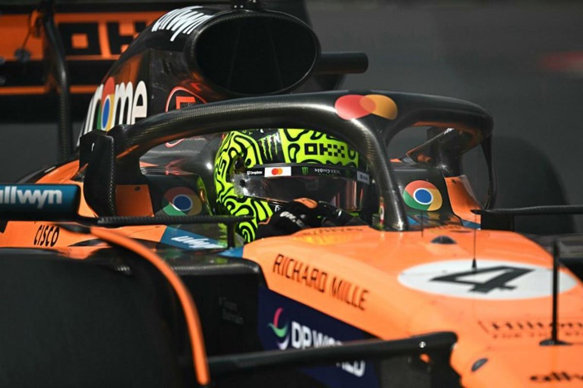 McLaren's British driver Lando Norris drives during qualifying for the Formula One Monaco Grand Prix at the Circuit de Monaco, on May 24, 2025. Gabriel BOUYS / AFP