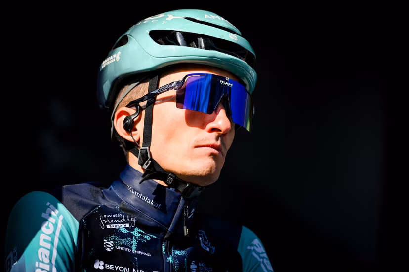 Spanish Pello Bilbao Lopez de Armentia of Bahrain Victorious pictured at the start of the men elite race of the Liege-Bastogne-Liege UCI World Tour one day cycling race, 259,5km from Liege, over Bastogne to Liege, Sunday 26 April 2026. BELGA PHOTO MAARTEN STRAETEMANS