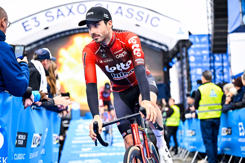 Belgian Vito Braet of Lotto-Intermarche pictured at the start of the 'E3 Saxo Bank Classic' one day cycling race, 208,8km from and to Harelbeke, on Friday 27 March 2026. BELGA PHOTO JASPER JACOBS