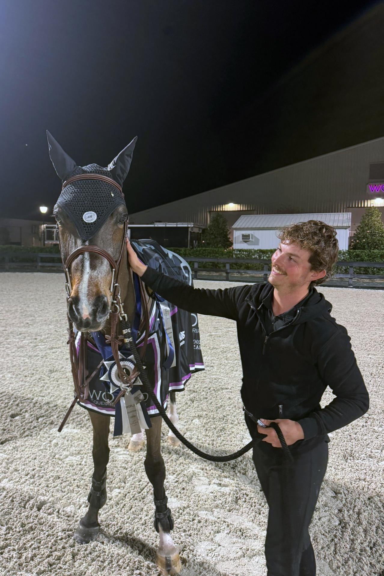 ATTENTION EDITORS - HANDOUT PICTURE RELEASED BY ERIC DUPAIN - EDITORIAL USE ONLY - MANDATORY CREDIT: 'PHILIPPAERTS WE LIVE HORSES' This handout picture, distributed by Eric Dupain shows Nicola Philippaerts and his horse Gadget Mouche, who won the GP in Ocala, Florida, United States on Saturday 28 February 2026. *** Belga and Belga Editorial Board decline all responsibility regarding the content of this picture. *** PHOTO HANDOUT PHILIPPAERTS WE LIVE HORSES