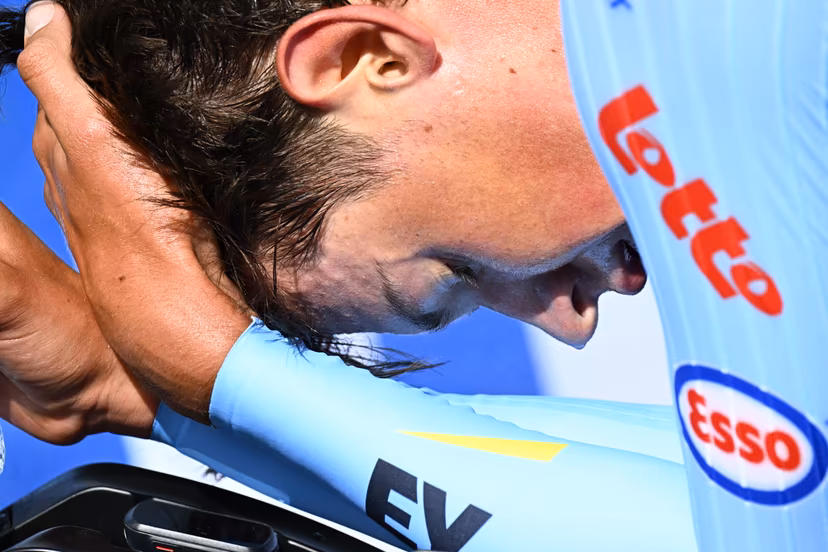 Belgian Matisse Van Kerckhove after the men's U23 individual time trial race (31,3km) at the cycling UCI Road World Championship, in Montreal, Canada, Monday 21 September 2026. BELGA PHOTO JASPER JACOBS