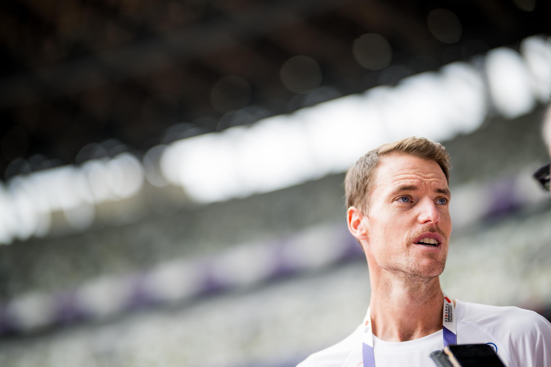 Belgian Koen Naert pictured in action during a training session at the National Stadium of Tokyo before the World Athletics Championships in Tokyo, Japan, on Friday 12 September 2025. The outdoor Worlds are taking place from 13 to 21 September. BELGA PHOTO JASPER JACOBS