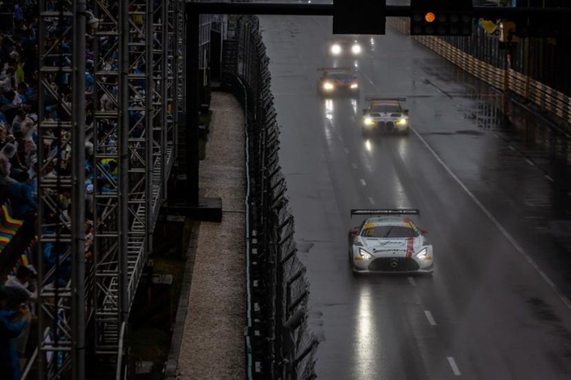 Mercedes-AMG Team GMR German driver Maro Engel drives his BMW M4 GT3 during the FIA GT World Cup race of the 71st Macau Grand Prix in Macau on November 17, 2024. Eduardo Leal / AFP
