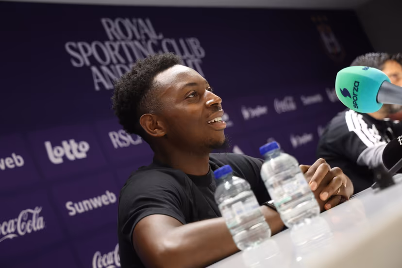 Anderlecht's Marco Kana pictured during a press conference of Belgian RSC Anderlecht, Wednesday 29 July 2026 in Brussels, in preparations of the second leg of the second qualifying round for the UEFA Europa League against Swedish Hammarby IF. BELGA PHOTO VIRGINIE LEFOUR