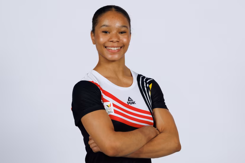 Camille Galand poses during a team building of Team Belgium in preparation of the EYOF2025 European Youth Olympics Festival, Tuesday 15 July 2025, in Louvain-La-Neuve. BELGA PHOTO BENOIT DOPPAGNE
