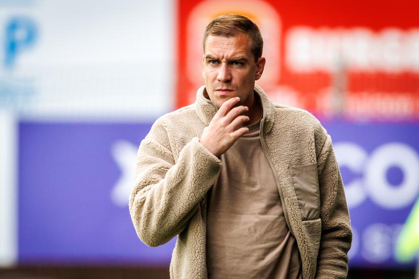 Kortrijk's head coach Michiel Jonckheere pictured during a soccer match between KV Kortrijk and Sporting Charleroi, Saturday 29 August 2026 in Kortrijk, on day 4 of the 2026-2027 'Jupiler Pro League' first division of the Belgian championship. BELGA PHOTO KURT DESPLENTER