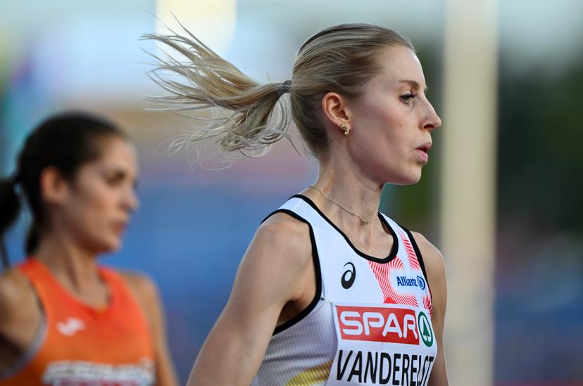 Belgium's Elise Vanderelst is pictured in action during the women's 5.000m event on the second day of the European Athletics Championships (August 10-18) in Birmingham, United Kingdom, on Tuesday 11 August 2026. BELGA PHOTO ERIC LALMAND