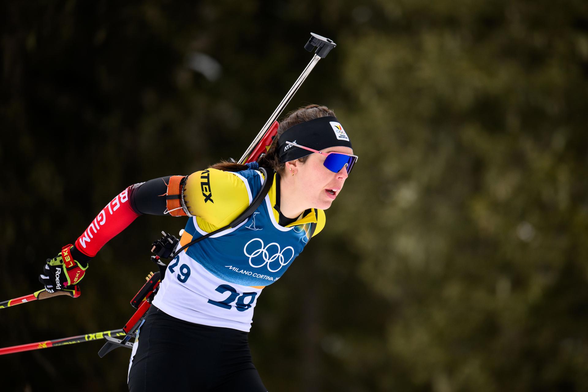 260211 Lotte Lie of Belgium competes in women's biathlon 15 km individual during day 5 of the 2026 Winter Olympics on February 11, 2026 in Anterselva. Photo: Mathias Bergeld / BILDBYRÅN / kod MB / JM0789 skidskytte biathlon skiskyting olympic games olympics winter olympics os ol olympiska spel vinter-os olympiske leker milano cortina 2026 milan cortina 2026 milano cortina 2026 olympic games milano cortina 2026 winter olympic games milano cortina-os milano cortina-ol vinter-ol 5 bbeng individual 15 km dam women kvinner *** BENELUX ONLY ***