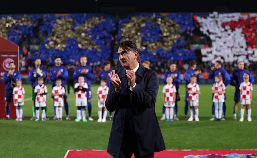 Croatia's coach Zlatko Dalic applauds before the FIFA World Cup 2026 Group L European qualification football match between Croatia and Gibraltar at the Maksimir Stadium in Zagreb, on October 12, 2025. STRINGER / AFP