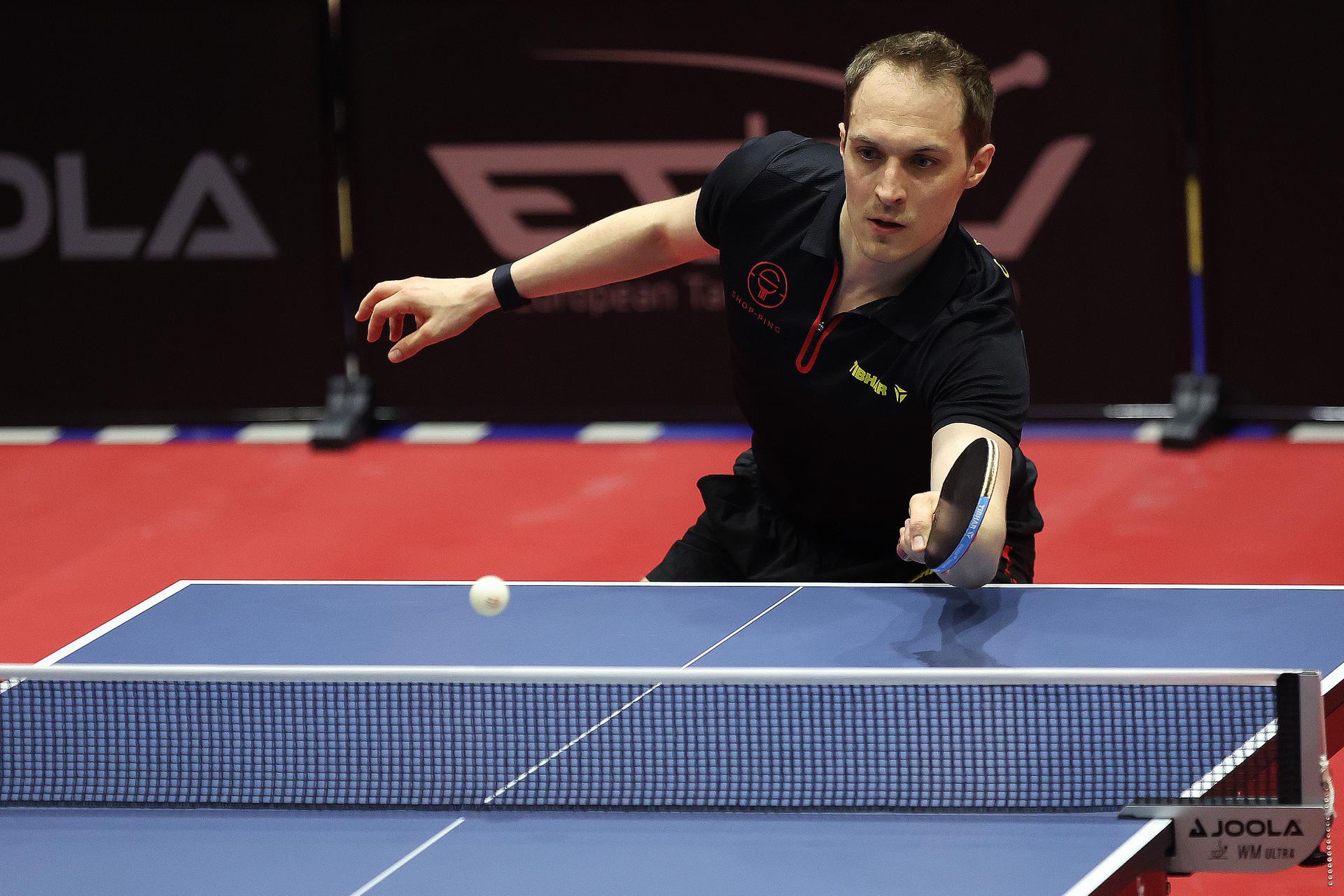 Belgian Cedric Nuytinck is pictured in action during the European qualification tournament for the 2024 Olympics, in Sarajevo, Bosnia and Herzegovina, Thursday 16 May 2024. BELGA PHOTO NIKOLA KRSTIC