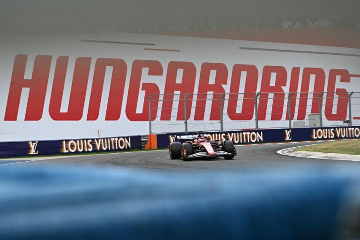 Ferrari's Monegasque driver Charles Leclerc competes during the qualifying session of the Formula One Hungarian Grand Prix at the Hungaroring circuit in Mogyorod, near Budapest, Hungary, on August 2, 2025. Attila KISBENEDEK / AFP