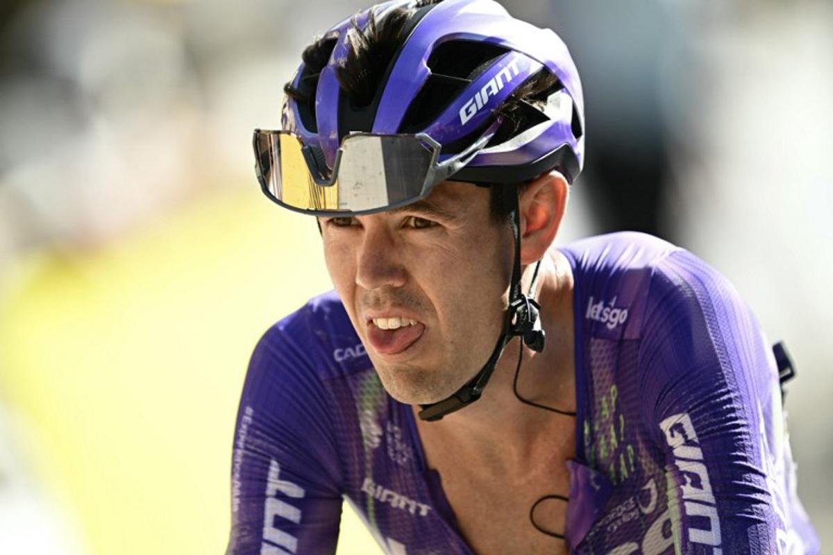Team Jayco AlUla's Australian rider Ben O'Connor cycles to the finish line of the 18th stage of the 113th edition of the Tour de France cycling race, 185 km between Voiron and Orcières-Merlette in the French Alps, on July 23, 2026. Loic VENANCE / AFP