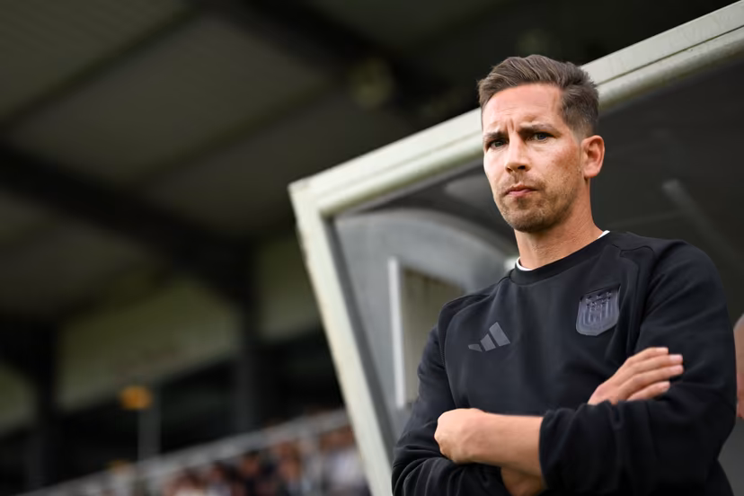 RSCA Futures' head coach Jelle Coen is pictured during a soccer match between RSCA Futures and KSC Lokeren, Saturday 12 September 2026 in Deinze, on day 5 of the 2026-2027 'Challenger Pro League' second highest division of the Belgian championship. BELGA PHOTO MAARTEN STRAETEMANS