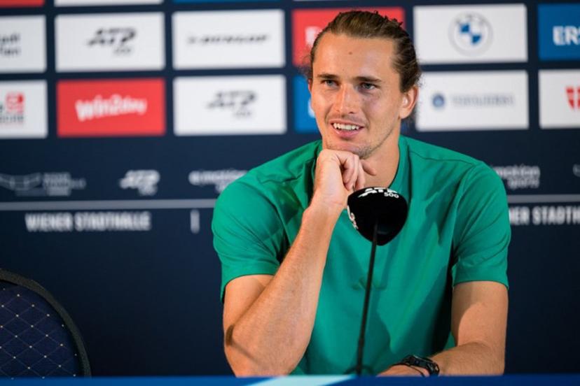 Germany's Alexander Zverev attends a press conference ahead of the Vienna Open Tennis tournement in the Austrian captital on October 24, 2026. MAX SLOVENCIK / APA / AFP