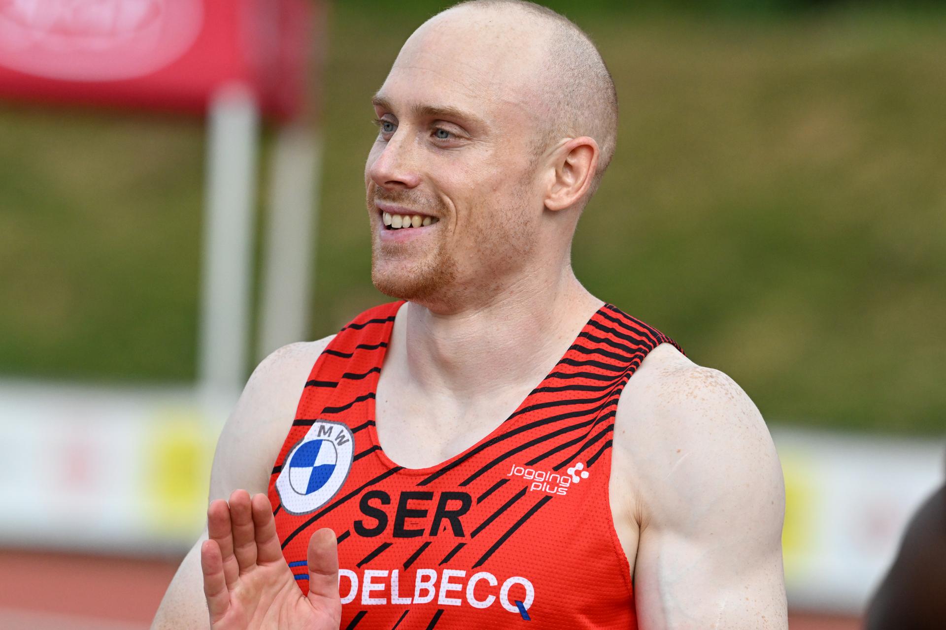 Belgian Antoine Snyders pictured at the Belgian athletics championships, Saturday 25 July 2026 in Kessel-Lo, Leuven. BELGA PHOTO JILL DELSAUX
