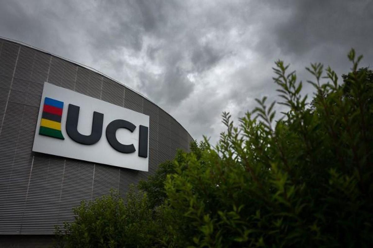 A picture taken on July 1, 2021 the headquarters of the world's cycling governing body UCI (International Cycling Union) in Aigle. Fabrice COFFRINI / AFP