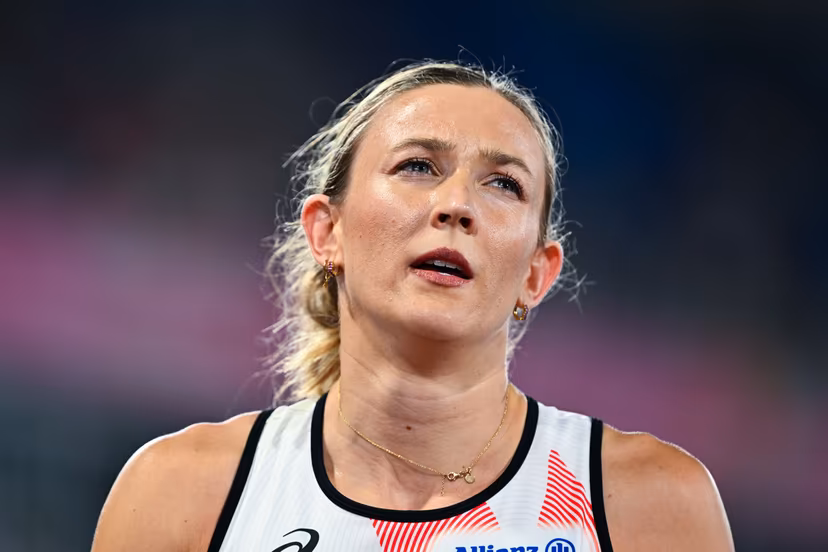 Belgian Paulien Couckuyt reacts after the women's 400m on the third day of the European Athletics Championships (August 10-18) in Birmingham, United Kingdom, on Wednesday 12 August 2026. BELGA PHOTO ERIC LALMAND
