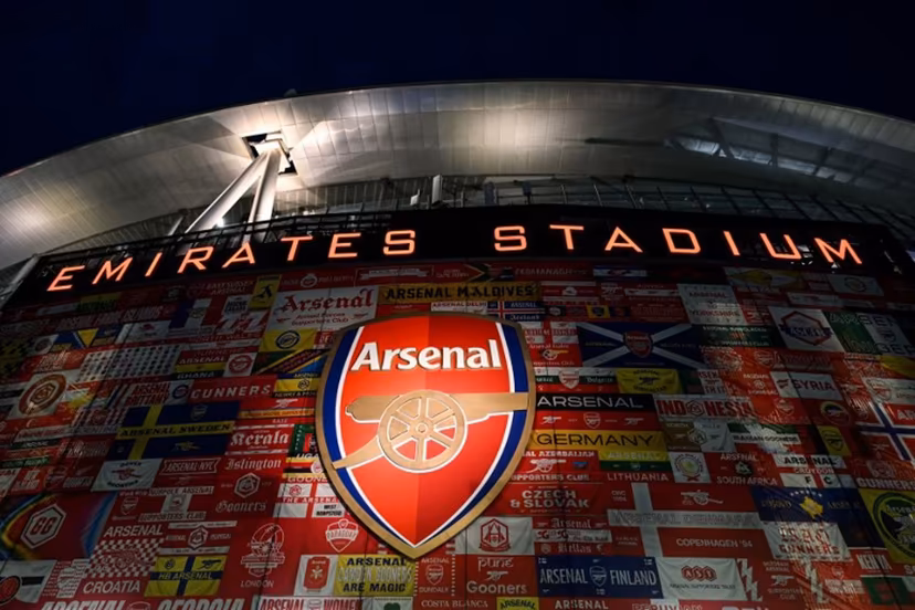A photograph taken on February 15, 2023 shows the Emirates Stadium in London, prior to English Premier League football match between Arsenal and Manchester City. Glyn KIRK / AFP