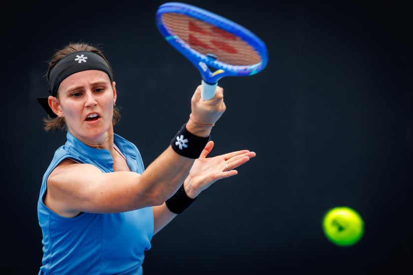 Belgium's Greet Minnen pictured in action during a third round qualifying match against Poland's Linda Klimovicova in the women singles at the Australian Open, Melbourne Park, Melbourne on Thursday 15 January 2026. BELGA PHOTO PATRICK HAMILTON --- BENELUX ONLY ---