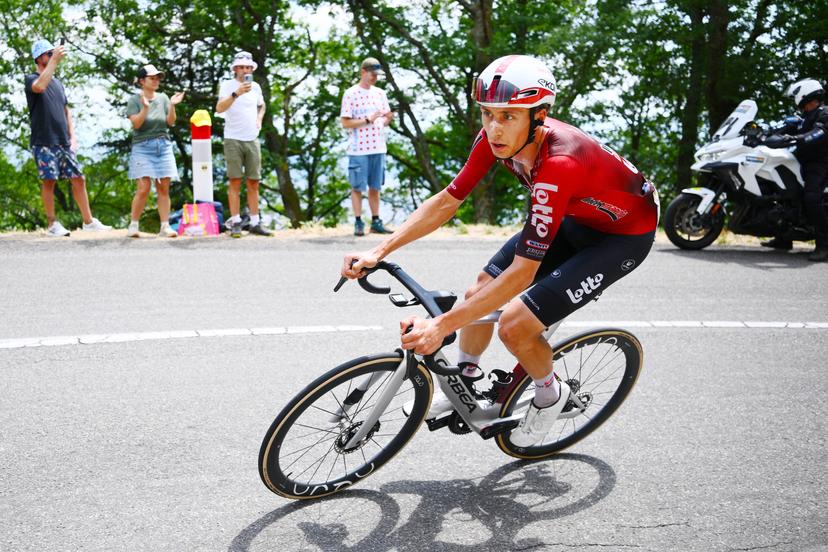 Belgian Lars Craps of Lotto Intermarche is pictured during stage 14 of the 2026 Tour de France cycling race, a stage of 155km from Mulhouse to Le Markstein Fellering, on Saturday 18 July 2026. The 113th edition of the Tour de France starts on Saturday 4 July in Barcelona, Spain, and will finish in Paris, France on the 26th of July. BELGA PHOTO POOL GREGORY VAN GANSEN