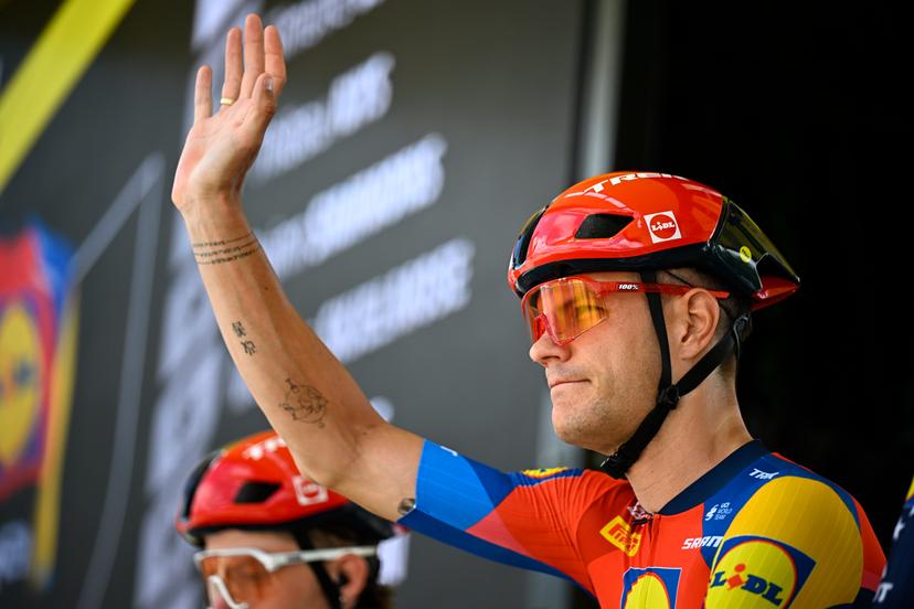 Belgian Jasper Stuyven of Lidl-Trek pictured at the start of stage 19 of the 2025 Tour de France cycling race, from Albertville to La Plagne (130km), on Friday 25 July 2025 in France. The 112th edition of the Tour de France starts on Saturday 5 July in Lille, France, and will finish in Paris, France on the 27th of July. BELGA PHOTO JASPER JACOBS