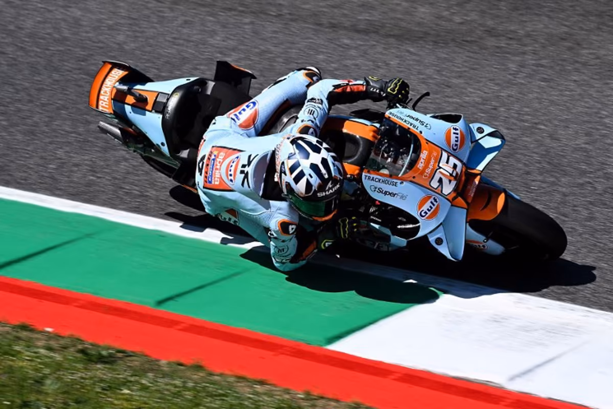 Trackhouse MotoGP Team's Spanish rider Raul Fernandez takes part in the Qualifying session for the Italian Moto GP Grand Prix at Mugello circuit, in Mugello, near Florence, on May 30, 2026. Andreas SOLARO / AFP