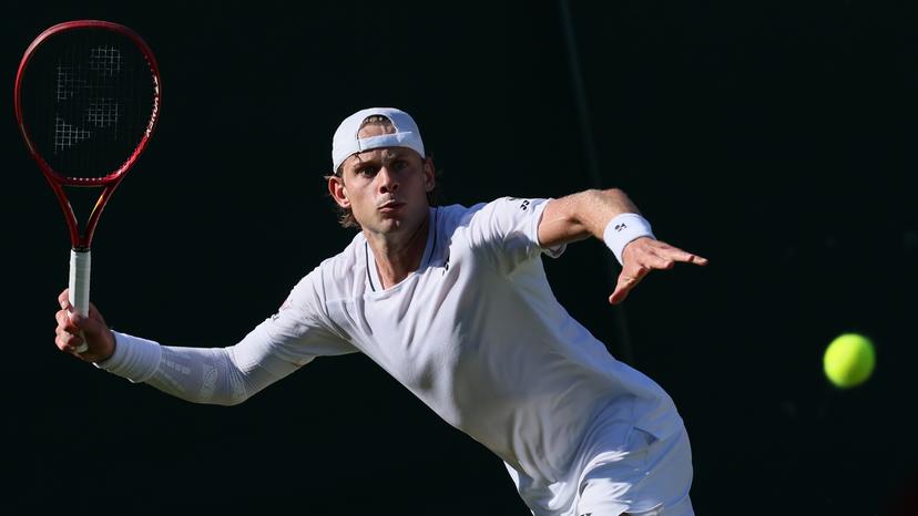 Belgian Zizou Bergs pictured in action during a tennis match between Belgian Bergs and British Fery, in the third round of the Men's singles at the Wimbledon grand slam tennis tournament in London, Britain, Saturday 04 July 2026. BELGA PHOTO BENOIT DOPPAGNE