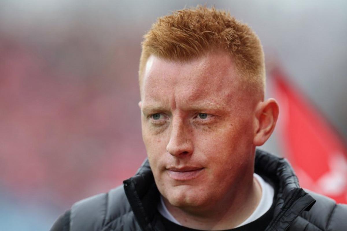 Lens' Belgian head coach Will Still looks on ahead of the French L1 football match between Stade Brestois 29 (Brest) and RC Lens at Stade Francis-Le Ble in Brest, western France on April 20, 2025. Fred TANNEAU / AFP