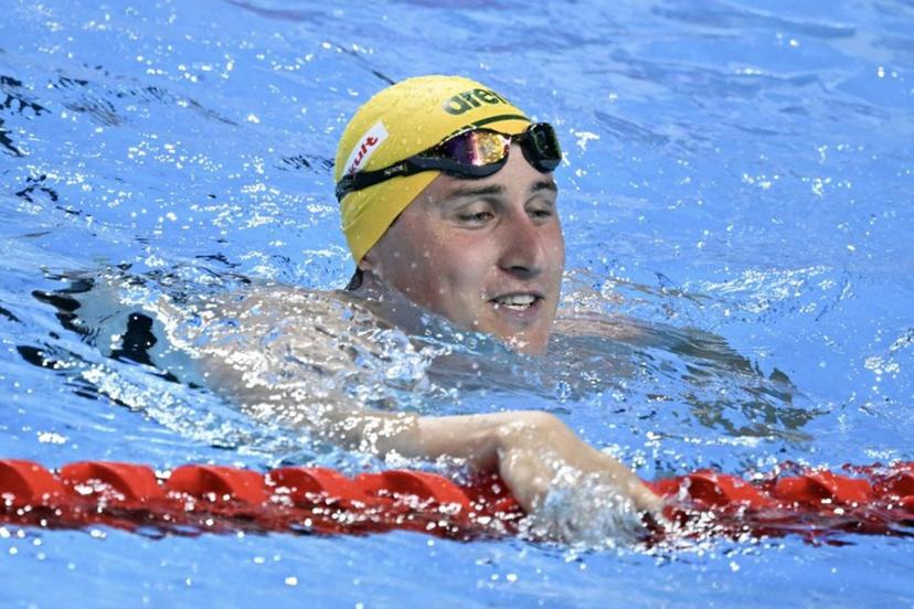 Australia's swimmer Cameron McEvoy celebrates winning the final of the men's 50m freestyle swimming event during the 2025 World Aquatics Championships in Singapore on August 2, 2025. Oli SCARFF / AFP