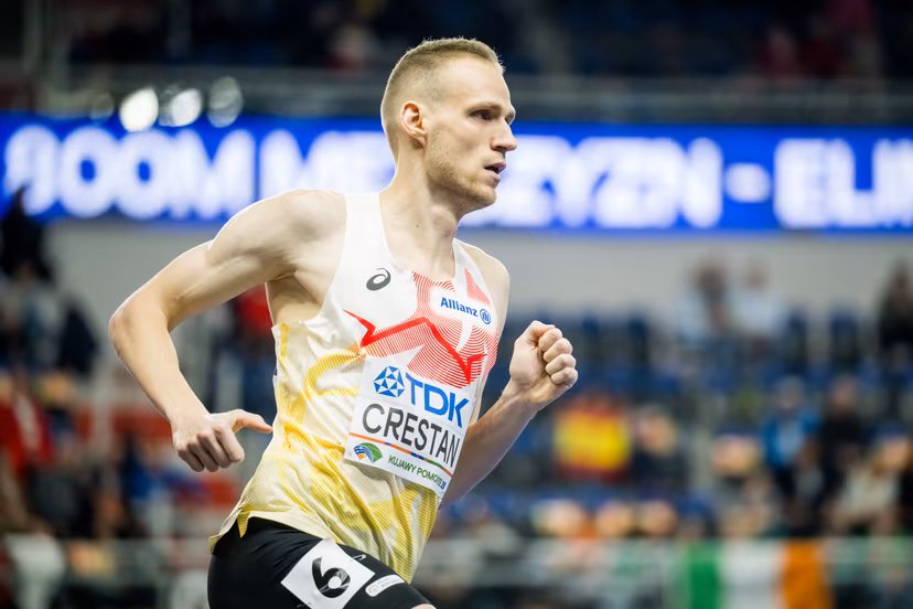 Belgian athlete Eliott Crestan pictured in action during the men's 800m, at the first day of the World Athletics Indoor Championship in Torun, Poland on Friday 20 March 2026. The championships take place from 20 to 22 March. BELGA PHOTO JASPER JACOBS