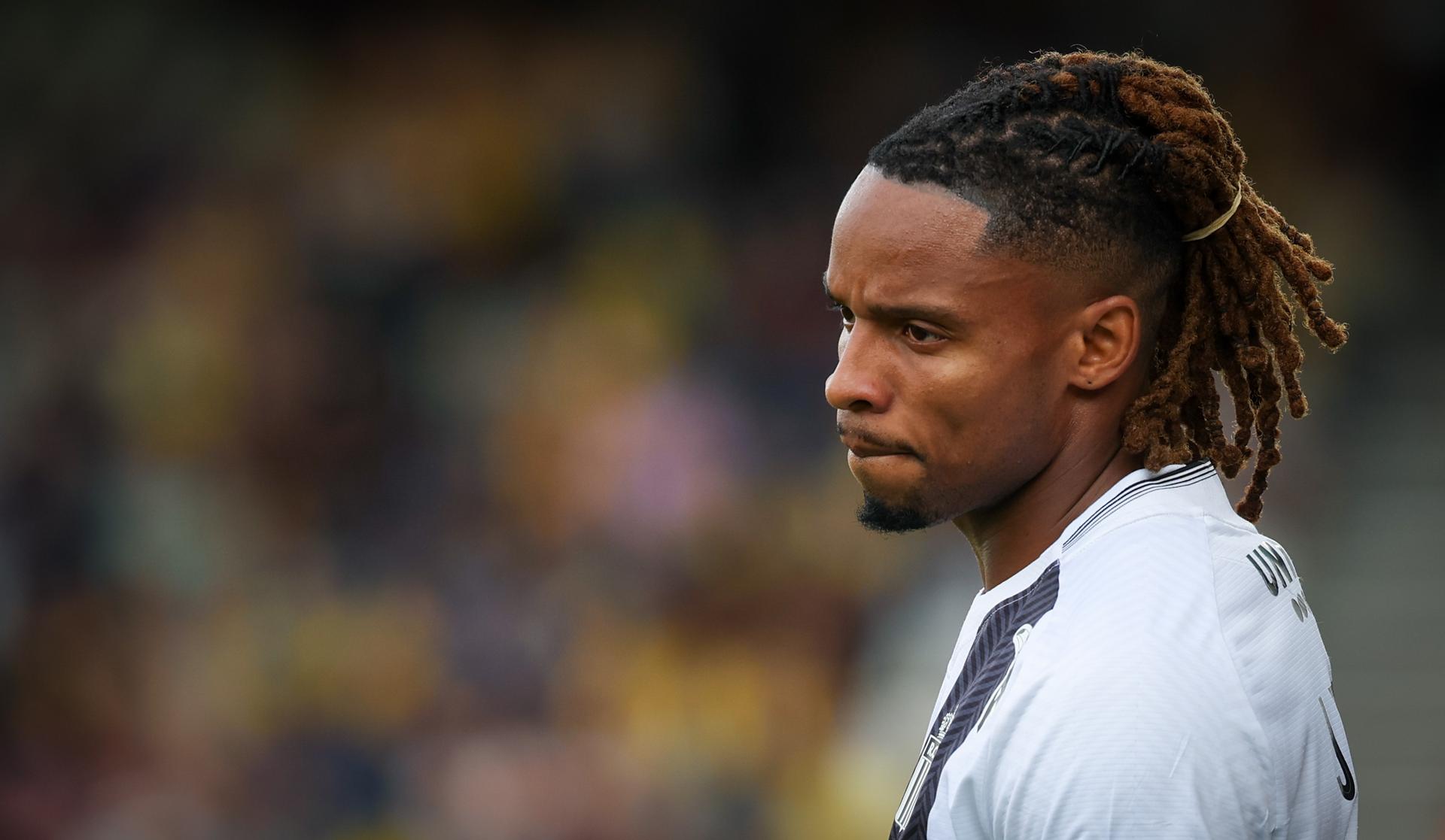 Charleroi's Jeremy Petris pictured during a soccer match between Sporting Charleroi and Sint-Truiden VV, Sunday 03 August 2025 in Charleroi, on day 2 of the 2025-2026 'Jupiler Pro League' first division of the Belgian championship. BELGA PHOTO VIRGINIE LEFOUR