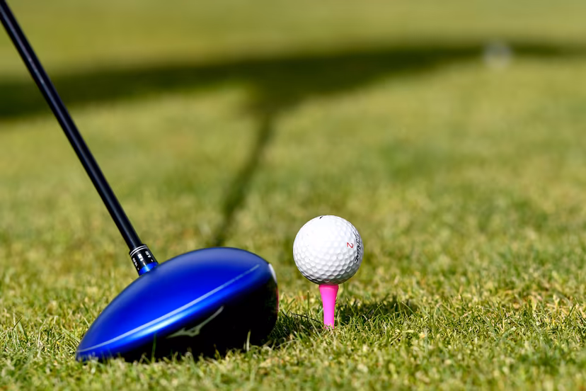 Illustration picture shows a golf club and ball during the preparations of the golf course and the special measures for the re-opening of Cleydael Golf and Country Club on Monday May 4th, Friday 01 May 2020. Golf is possible in a group (flight) of 3 persons and the clubhouse and the facilities stay closed. Belgium is in its seventh week of confinement in the ongoing corona virus crisis. The government has announced a phased plan to attempt an exit from the lockdown situation in the country, continuing to avoid the spread of Covid-19. BELGA PHOTO DIRK WAEM