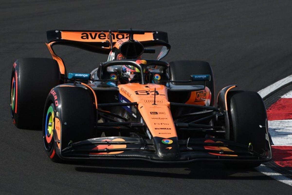 McLaren's Australian driver Oscar Piastri takes a corner during the qualifying session of the Formula One Chinese Grand Prix at the Shanghai International Circuit in Shanghai on March 22, 2025. JADE GAO / AFP