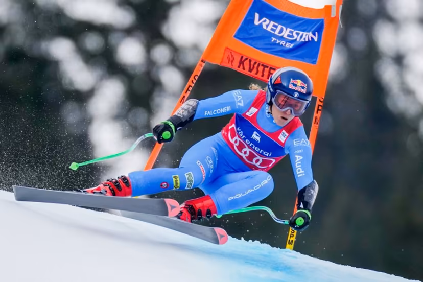 Italy's Sofia Goggia competes during the women's FIS Ski World Cup super-G event in Kvitfjell, near Lillehammer, Norway on March 22, 2026. Cornelius Poppe / NTB / AFP