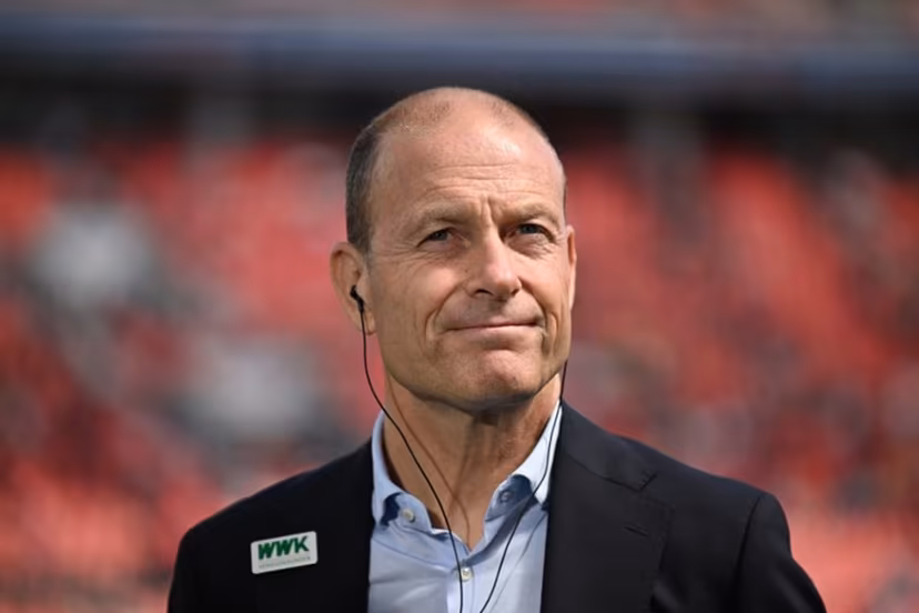 Augsburg's Danish head coach Jess Thorup is pictured prior to the German first division Bundesliga football match between Bayer 04 Leverkusen and FC Augsburg in Leverkusen, western Germany on April 26, 2025. INA FASSBENDER / AFP
