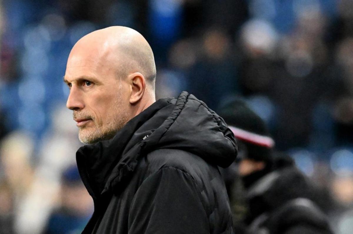 Rangers Belgian manager Philippe Clement reacts ahead of the UEFA Europa League football match between Rangers and Royale Union Saint-Gilloise at the Ibrox Stadium in Glasgow on January 30, 2025. ANDY BUCHANAN / AFP
